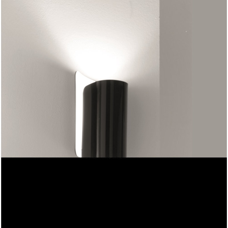 Papiro Glass Novelty Lamp, Black, White