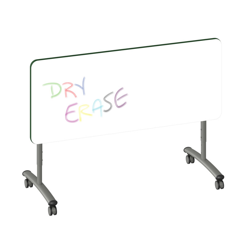 Table rabattable Premium Premium, H 38 po x L 60 po x l 30 po, Blanc/vert