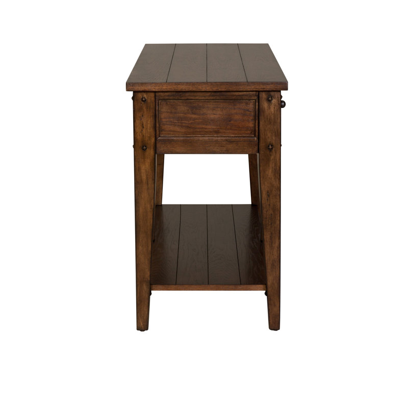 Laron Sofa Table w/ Tapered Legs, Brown
