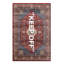 Tapis rouge texturé «Keep Off» rouge à motif de tapis iranien-1689265878