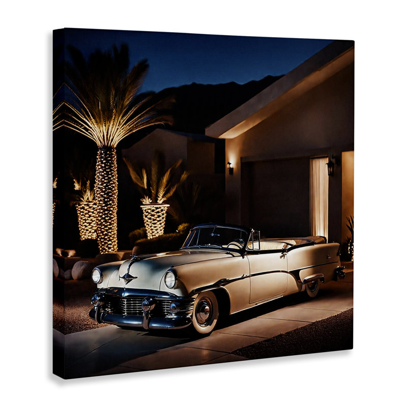 Art mural sur toile Miami Wheels Classic Car par Noah Bay, H 24 po x l 24 po
