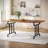 Dining Table For 6-8 People - 71 Inch Rectangular Wood Dining Table Rustic Style Kitchen Table-1680492090
