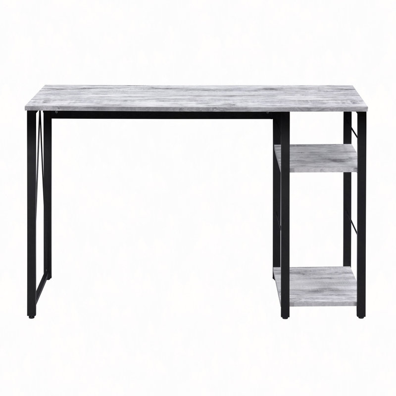 Bureau d'écriture rectangulaire à 2 tablettes, Gris, H 28,5 po x l 47,5 po x P 19,5 po