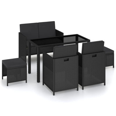 Rectangular 6 - Person Dining Set with Cushions