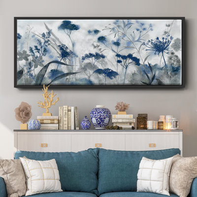 Toile encadrée indigo Inky