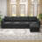 BOX MODULE STO SOFA 116" 5 Piece Upholstered Modular Sectional Sofa with Storage