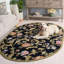 Tapis noir en laine crocheté à la main Hollander-21274592