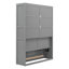 Lit escamotable double pleine grandeur avec tablettes-118007937-118007938