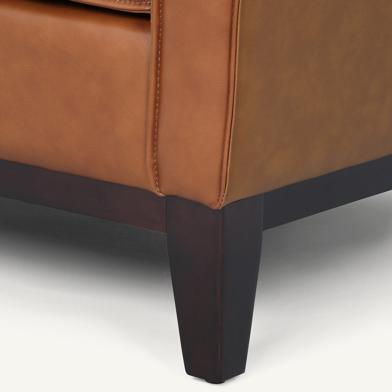 Samhara Top Grain Leather Sofa - Chestnut