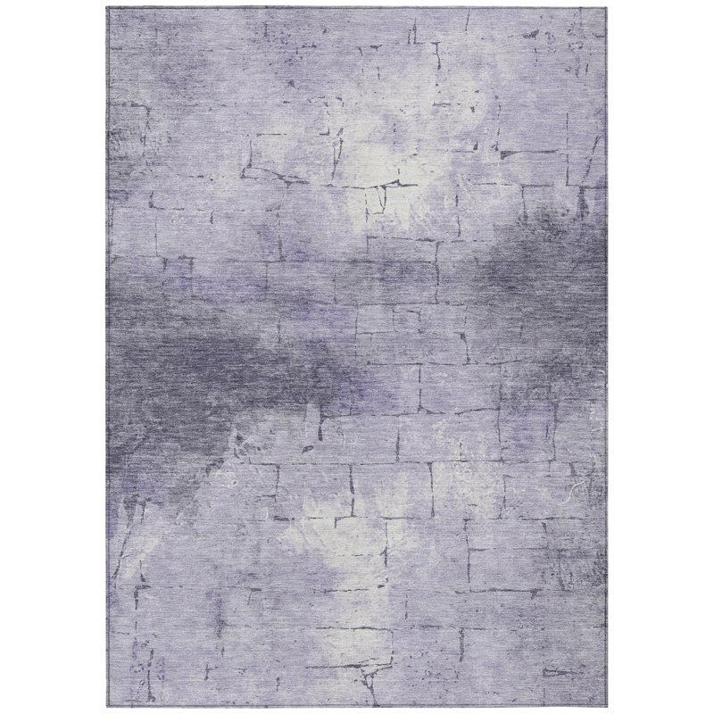 Tapis géométrique intérieur / extérieur lavable à la machine Husby ACN2215, Rectangle 10 pi x 14 pi