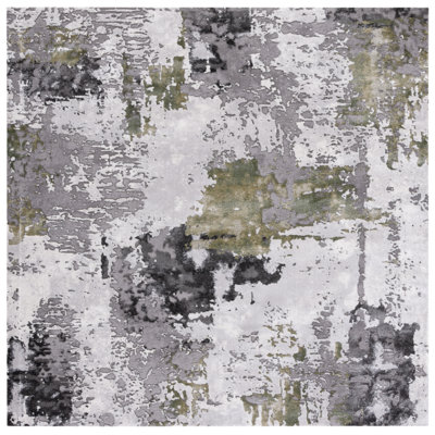 Serafino Abstract Gray/Green Area Rug