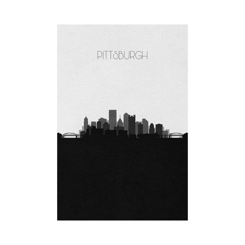 Pittsburgh Skyline by Ayse Deniz Akerman - Wrapped Canvas Print, 30.48 cm H x 45.72 cm W