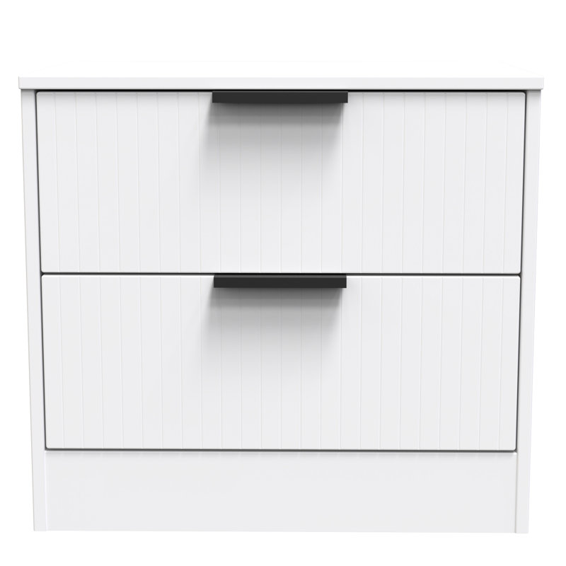 Berklie 2 Drawer Midi Chest (Ready Assembled), White Matt