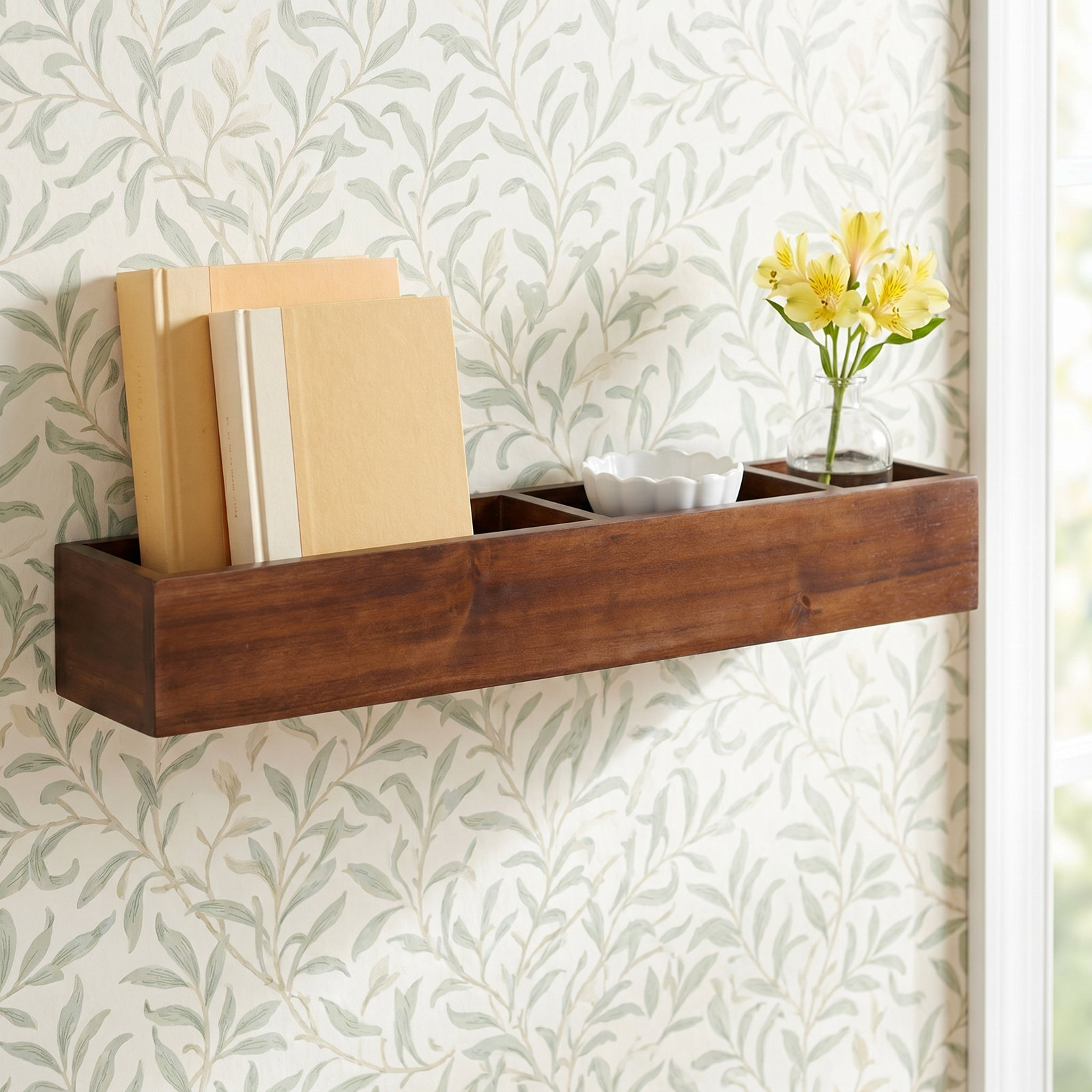Sabini 26" Floating Shelf, Walnut Brown