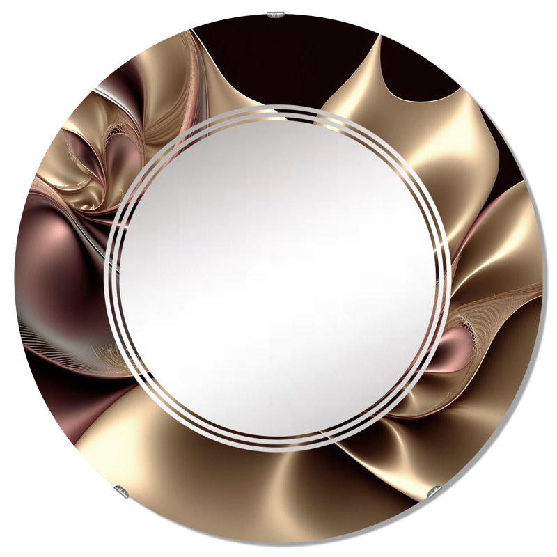 Hamiltonas - Miroir mural moderne rond, 32 po x 32 po