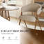 Chaise rembourrée moderne avec dossier incurvé et pieds en métal d'aspect bois, conception ergonomique et coussin épais-114945904