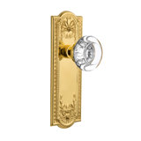Meadows Plate with Round Clear Crystal Door Knob