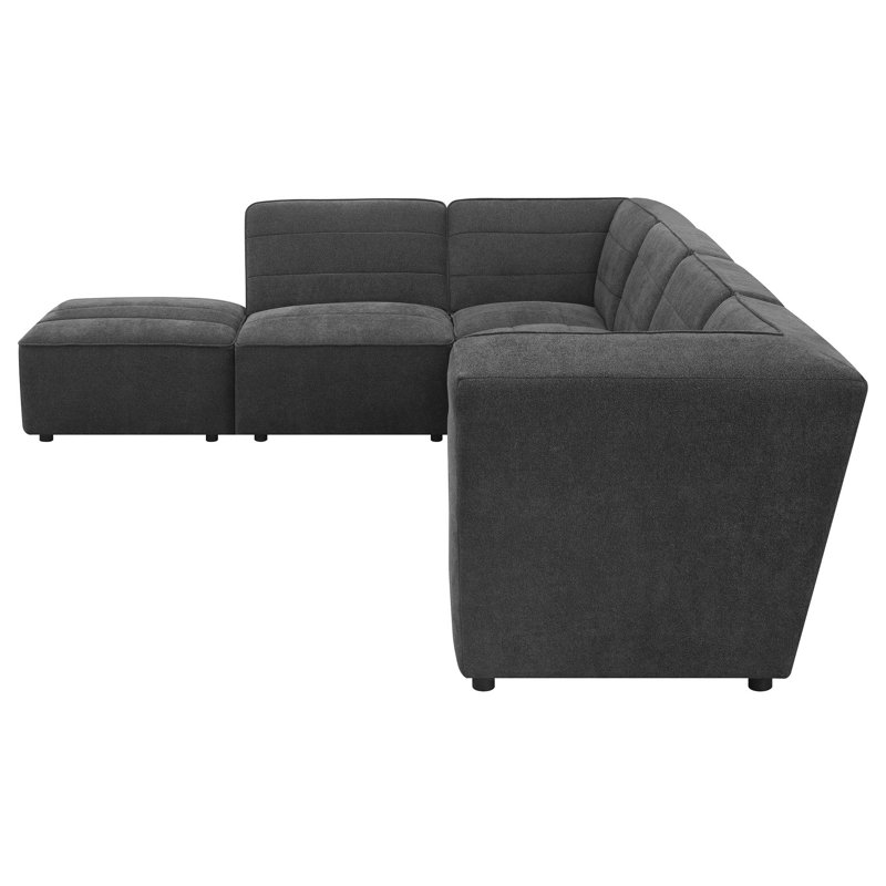 Fauteuil rembourré gris anthracite Ortega