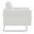 Lincoln Modern Leather Accent Chair with Stainless Steel Base – Contemporary Boxy Armchair, Single Seater Side Chair for Living Room, Bedroom, Office & Lounge-724137686-797541873