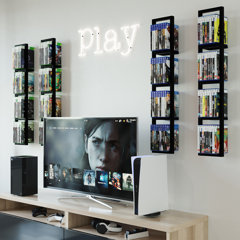 FILM Modern Wall Mount CD DVD Video Game Media Rack Storage Metal