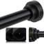 Barre de rideau de douche à tension 31-120 po, 1,1 po, robuste, noir mat