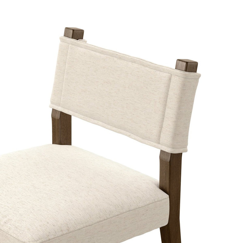 Side Chair in Charcoal, Polyester/Leather Crypton Nomad Snow, Brown