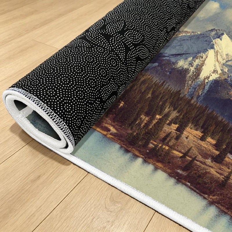 Tapis d'intérieur lavable à la machine Green Mountain Landscape Colorado Mountains United