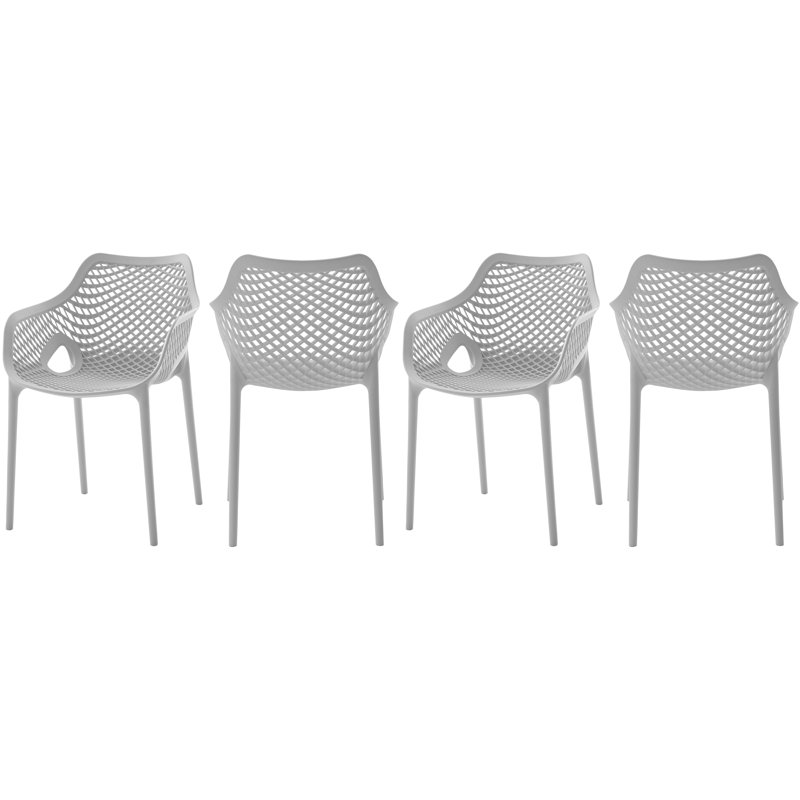 Fauteuil de salle à manger Mykonos, Gris