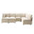 Cashin 127.5“ Modern Oversized Double-Layer Cushion Storage Sectional Sofa-806589265