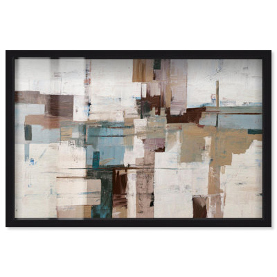 «Earth Tone Grid Boho Art Shadowbox» par Art Remedy