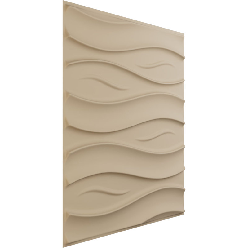 Panneau mural décoratif Swell EnduraWall 3D, Beige fumé satiné UltraCover