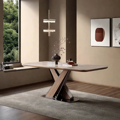 table de salle à manger à pieds croisés