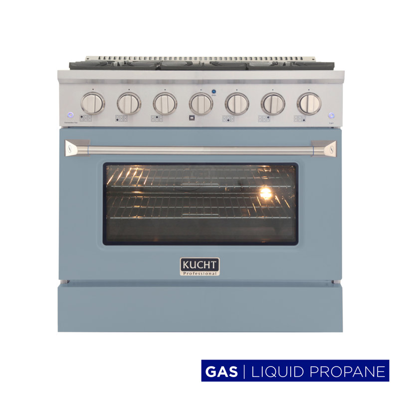 36" 5.2 Cu. Ft. Freestanding Gas, Liquid Propane, Light Blue