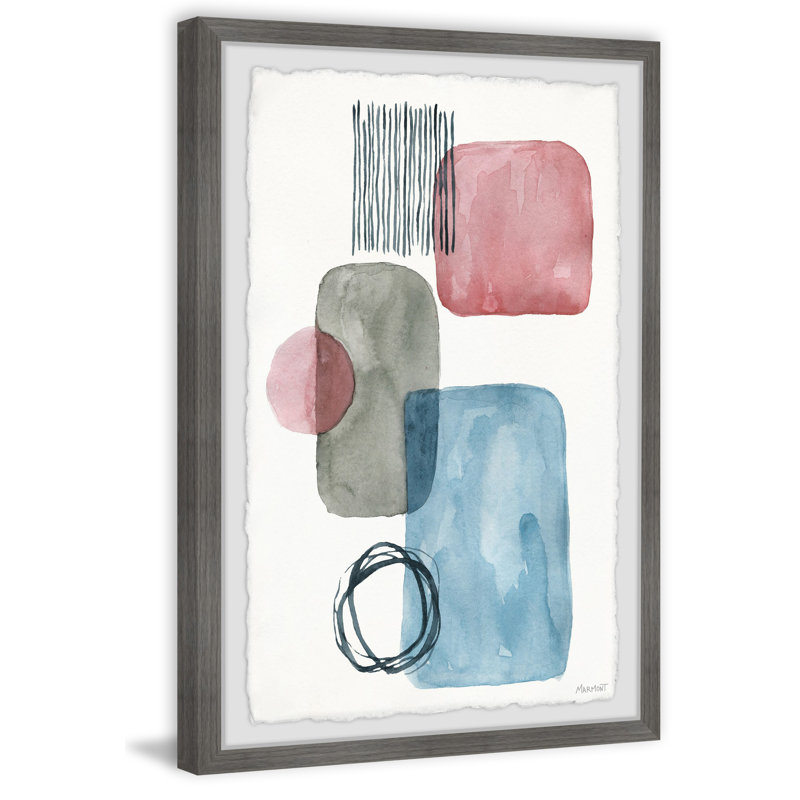 Doodle Patches - Single Picture Frame Painting, 30 cm H x 20 cm W x 3.81cm D
