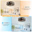 Ventilateur de plafond encastré noir industriel 20 po avec lumière et télécommande 6 vitesses réversible à cage pour moteur de chambre à coucher