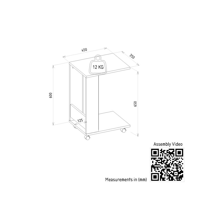 Lauralea End Table, White