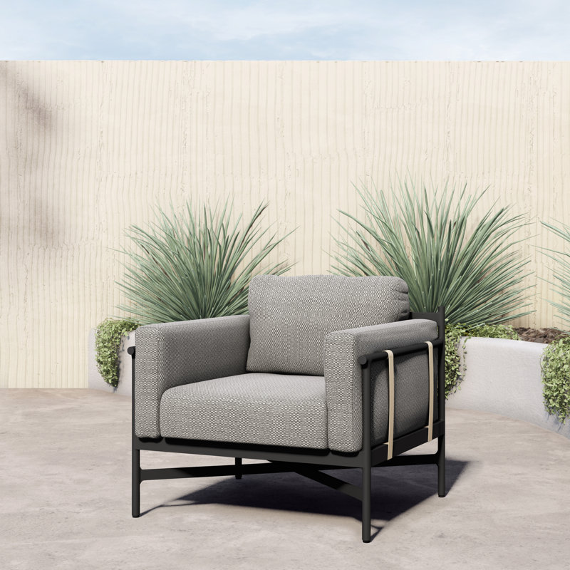 Hearst Outdoor Lounge Chair, Dark Gray