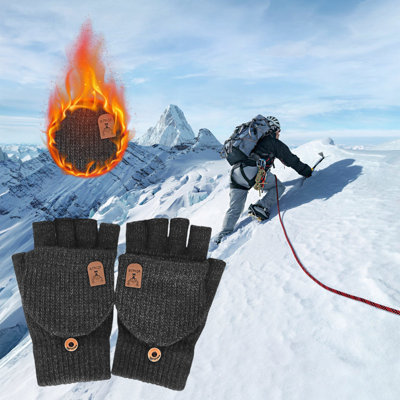 a mittens Winter Warm Gloves USB Gloves Plush Heating Gloves Charging USB Gloves USB Flip Gloves