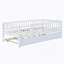 Wood Daybed with Trundle and Fence Guardrails-657603964-657603955