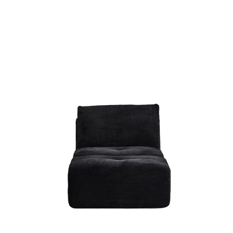 Mousse à mémoire de forme longue pour le salon en tissu velours côtelé, pour animaux de compagnie, sans assemblage, mobile, rembourrage élevé, combinaison personnalisable, tissu pour animaux de compagnie noir pour la chambre, noir, facile à déplacer