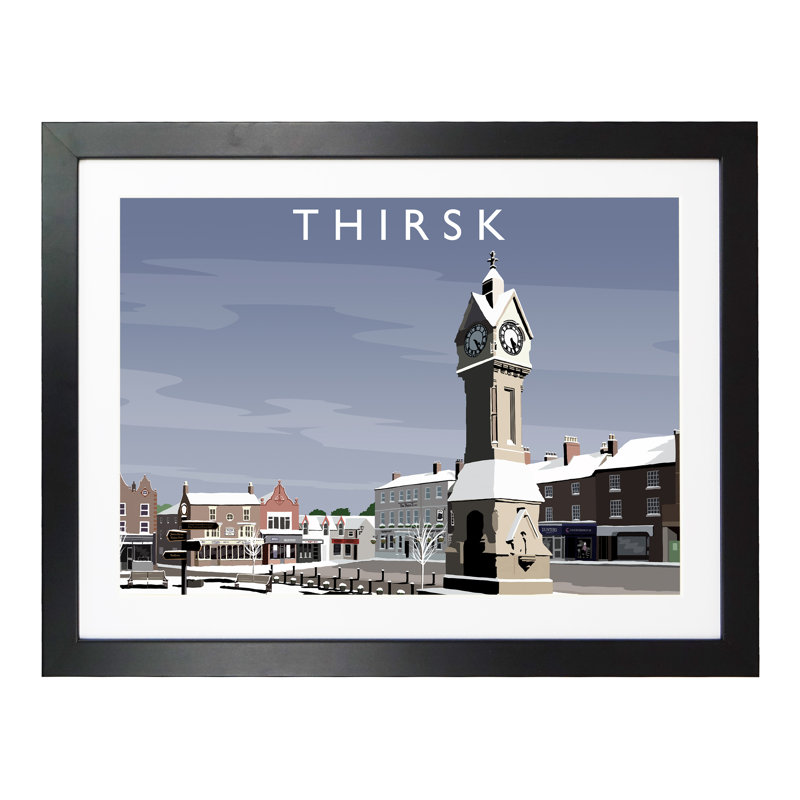 Thirsk 2 (Snow) - Print, 30cm H x 40cm W x 3cm D, Black Framed