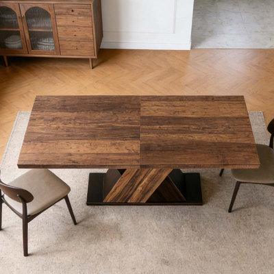 Table de salle à manger en bois pour 4 à 6 personnes