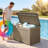 Furmax 120 Gallons Water Resistant Plastic Lockable Deck Storage Box-98552270
