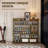 Front Door Shoe Rack, Entryway Bamboo Shoe Storage Rack With Storage Boxes, Freestanding Shoe Cabinet, Wooden Shoe Storage Rack For Entryway, Closet And Doorway (Dark Brown)-2116204251