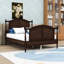 Lit plateforme Farmhouse avec tête et pied de lit et pieds de support-133591392-133591390