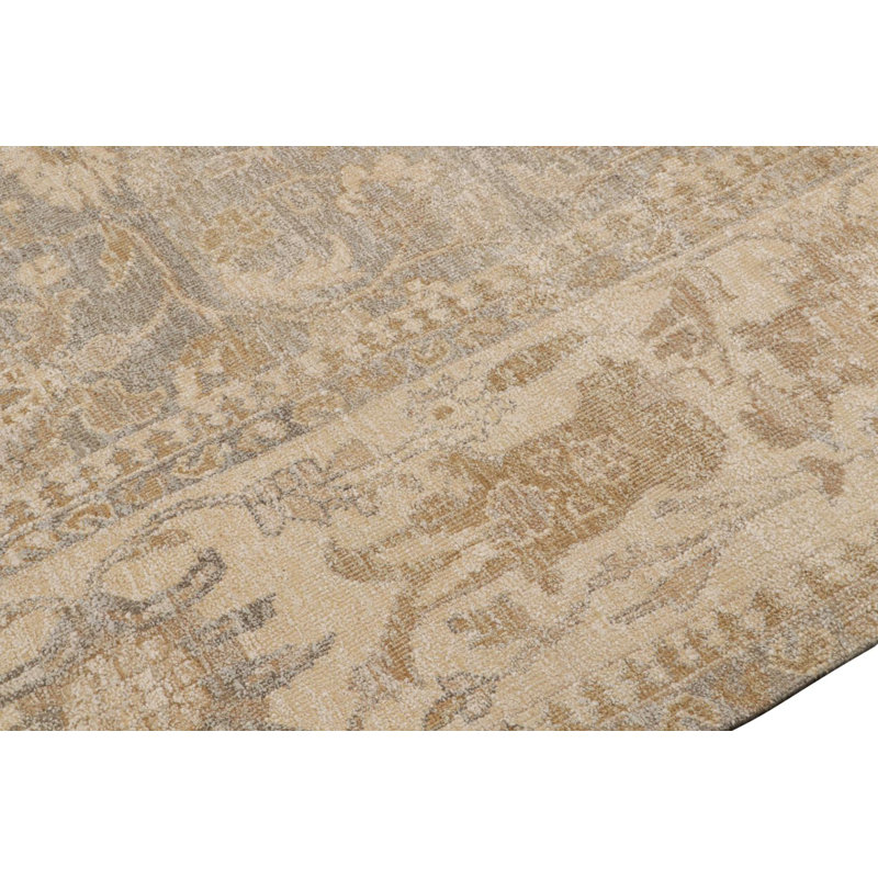 Oushak Hand Knotted Floral Area Rug, Rectangle 8' x 10'
