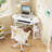 2-Piece L-Shaped Computer Desk With Power Outlet And Ergonomic Mesh Office Chair Set, Corner Home Office Workstation With Storage Shelves, Adjustable Swivel Desk Chair With Wheels For Work, Study, Gaming