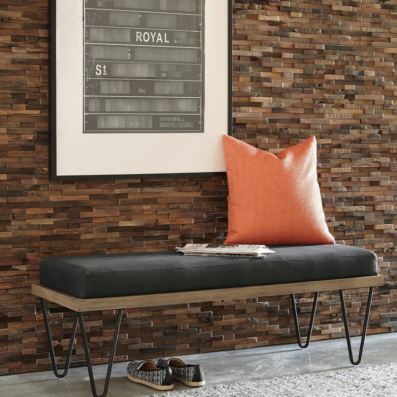 Evadale Polyester Upholstered Bench