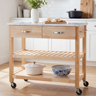 Chariot de cuisine Cherise avec comptoir personnalisable