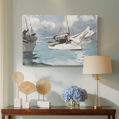 The Sloop "Lizzie"-Winslow Homer-Gallery Wrapped Canvas-c. 1873